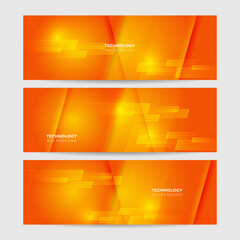 Modern minimal orange futuristic technology science background design . Abstract orange banner vector illustration. Yellow orange vector abstract graphic design. Banner Pattern background template.