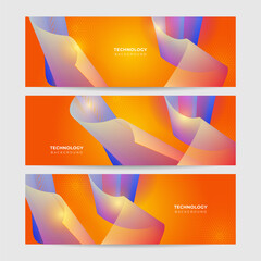 Modern minimal orange futuristic technology science background design . Abstract orange banner vector illustration. Yellow orange vector abstract graphic design. Banner Pattern background template.