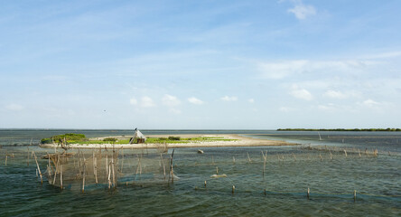 Fototapeta premium Traps for catching prawns, Sri Lanka