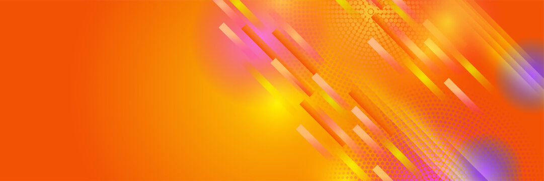Modern minimal orange futuristic technology science background design . Abstract orange banner vector illustration. Yellow orange vector abstract graphic design. Banner Pattern background template.