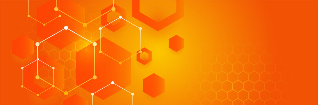 Modern minimal orange futuristic technology science background design . Abstract orange banner vector illustration. Yellow orange vector abstract graphic design. Banner Pattern background template.
