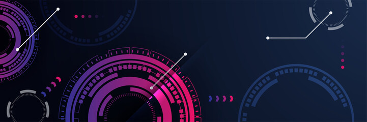 Abstract dark blue modern futuristic science technology hi tech digital abstract dark blue colorful design banner background. Vector abstract graphic design banner pattern background web template.