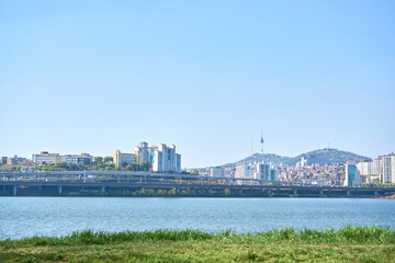 Fototapeta premium Landscape of Han River