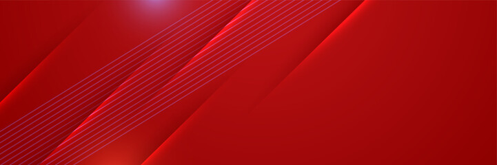 Futuristic technology digital abstract red colorful design banner. Abstract red banner background with particles and wave shapes. Vector abstract graphic design banner pattern background web template.