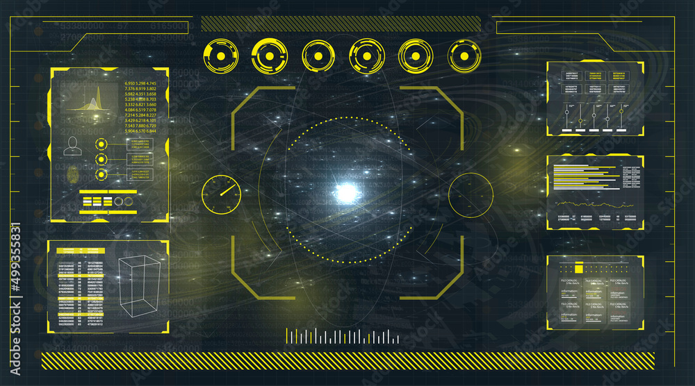 Poster hud. vector illustration for your design. technological background. futuristic user interface.