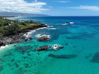 Fototapeta na wymiar Waimea Bay in the North Shore of Oahu, Hawaii