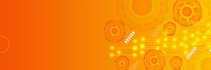 orange background design . abstract orange banner vector illustration. Modern minimal orange futuristic technology science background design . Graphic design. Banner Pattern background template.