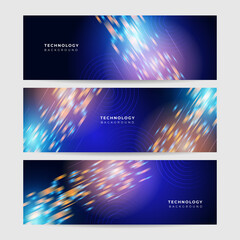 Fototapeta premium Abstract technology particles mesh network background. Data technology background. Connecting dots and lines on dark background. Vector abstract graphic design Banner Pattern background web template.