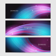 Abstract technology particles mesh network background. Data technology background. Connecting dots and lines on dark background. Vector abstract graphic design Banner Pattern background web template.