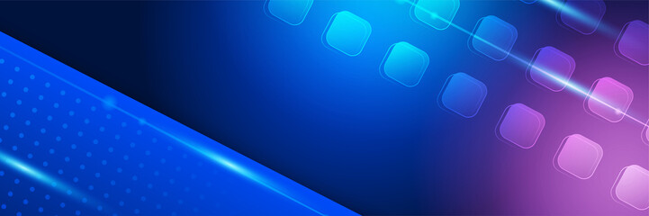 Network technology digital dark blue colorful design banner