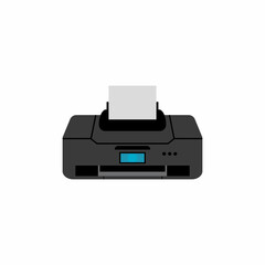 Printer icon vector symbol illustration background
