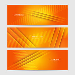 Modern colorful banner template. Yellow and orange banner design. futuristic technology science background design. Yellow orange vector abstract graphic design. Banner Pattern background template.