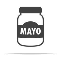 Mayonnaise icon transparent vector isolated