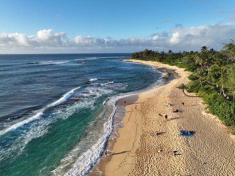 White Sand Beach of Banzai Beach on the North Shore of Oahu, Hawaii