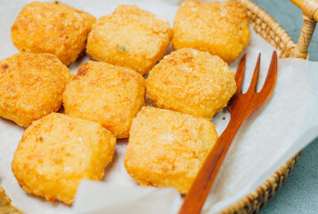 Delicious Chinese shrimp toast cuisine