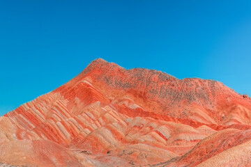 Colorful Danxia landform scenery in Zhangye, Gansu province