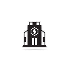 bank building icon vector illustration