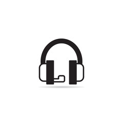 headphone icon on white background