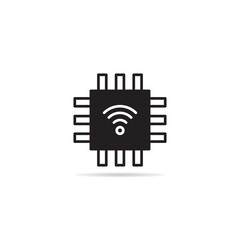 microchip icon on white background