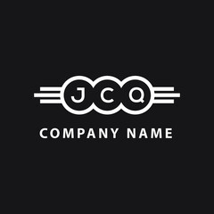 JCQ letter logo design on black background. JCQ creative  initials letter logo concept. JCQ letter design.