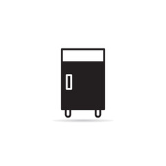 refrigerator icon on white background