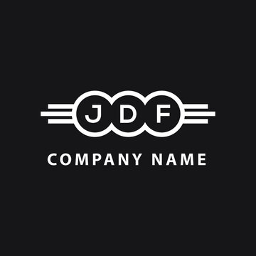 JDF letter logo design on black background. JDF creative  initials letter logo concept. JDF letter design.