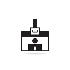 id and business card badge icon vector illustration