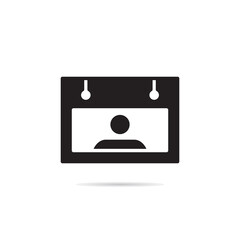 id and business card badge icon vector illustration