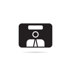 id and business card badge icon vector illustration