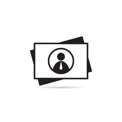 id and business card badge icon vector illustration