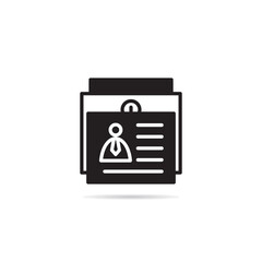 Fototapeta premium id and business card icon vector illustration