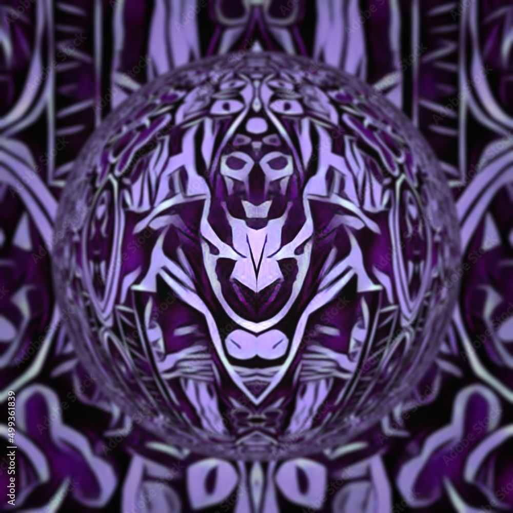 Aufkleber square format intricate pattern and design