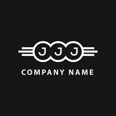 JJJ letter logo design on black background. JJJ creative initials letter logo concept. JJJ letter design. 