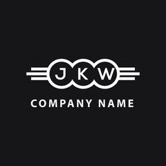 JKW letter logo design on black background. JKW  creative initials letter logo concept. JKW letter design.
