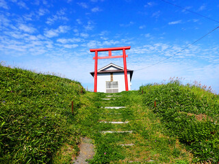 Sukoton Shrine in Rebun island , Hokkaido, Japan