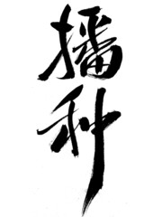 Chinese character sowing handwritten calligraphy font