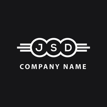 JSD letter logo design on black background. JSD creative  initials letter logo concept. JSD letter design.
