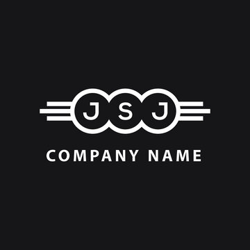 JSJ letter logo design on black background. JSJ creative  initials letter logo concept. JSJ letter design.