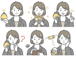 お金に関する色々　スーツの中年女性