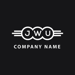 JWU letter logo design on black background. JWU  creative initials letter logo concept. JWU letter design.