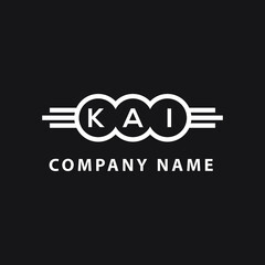 KAI letter logo design on black background. KAI  creative initials letter logo concept. KAI letter design.
