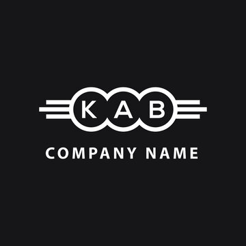 KAB letter logo design on black background. KAB  creative initials letter logo concept. KAB letter design.
