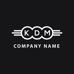 KDM letter logo design on black background. KDM  creative initials letter logo concept. KDM letter design.
