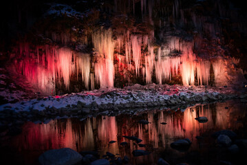 Obraz premium 氷のライトアップ