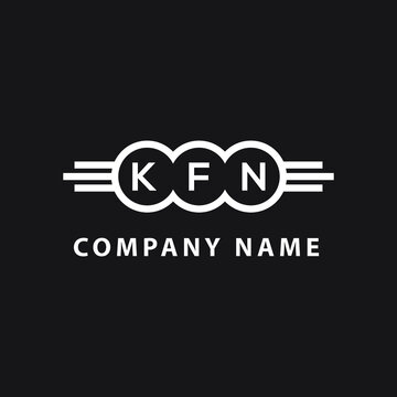 KFN letter logo design on black background. KFN  creative initials letter logo concept. KFN letter design.
