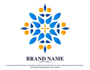 Colorful art logo design template