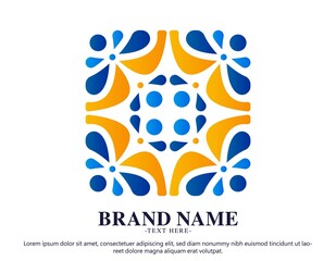 Colorful art logo design template