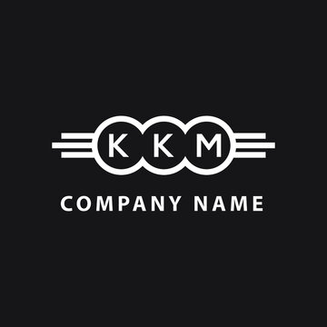 KKM letter logo design on black background. KKM  creative initials letter logo concept. KKM letter design.

