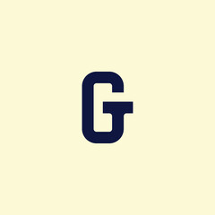 Initial letter GT monogram logo design.