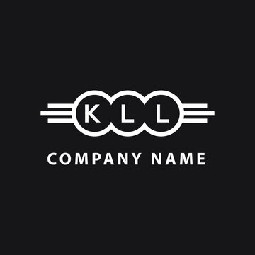KLL letter logo design on black background. KLL  creative initials letter logo concept. KLL letter design.
